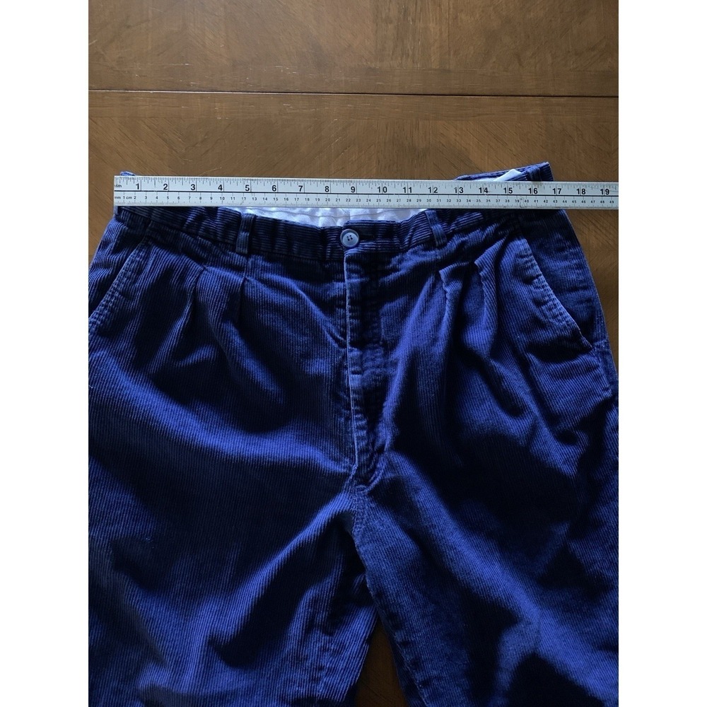 VTG Woolrich Men's Navy Corduroy Pants 34x29 Pleated Baggy Loose - Picture 11 of 16